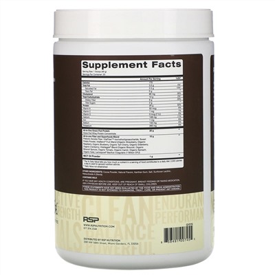 RSP Nutrition, TrueFit, сывороточный протеиновый коктейль из экологически чистых ингредиентов, шоколад, 940 г (2 фунта)