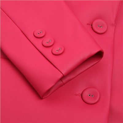 Пиджак женский из экокожы MINAKU: Eco leather, цвет фуксия, размер 46