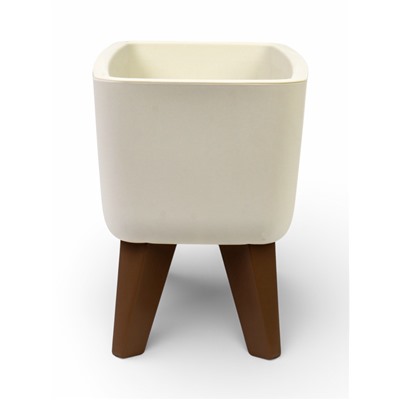 Кашпо для цветов «Флориан», 4.2 л, 39×20×24.5 см, пластиковое, на ножках, белое