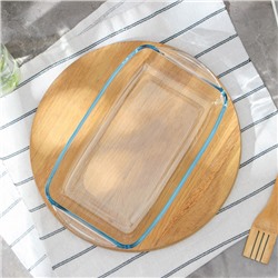 Форма для выпечки Paşabahçe Borcam, 1.95 л, с крышкой, прямоугольная, жаропрочное стекло, прозрачная