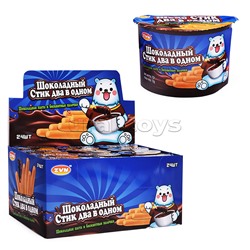 Шоко Стик два в одном: Шоколадная паста и бисквитные палочки 12г* 24шт