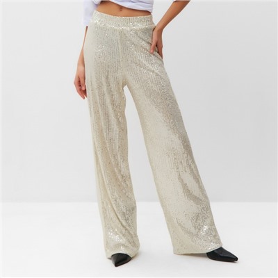 Брюки из пайеток женские MIST Celebration, размер 42, серебряные