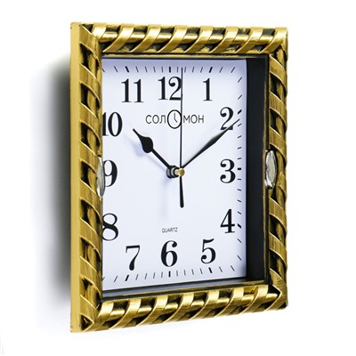 Часы настенные классические «Жаклин», бесшумные, плавный ход, 20.5×20.5 см, от батарейки 1×АА