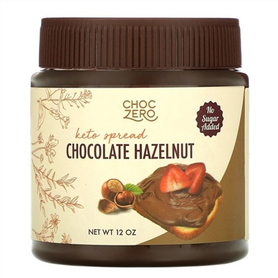 ChocZero, Keto Spread, Chocolate Hazelnut, 12 oz