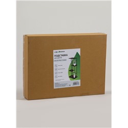 Подставка для цветов Greengo, 4 полки, 36×23×74 см, напольная, каркас металл, полки МДФ, чёрная