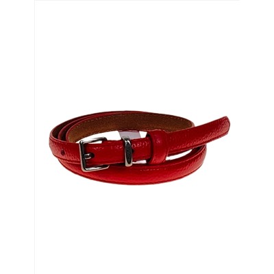 Ремень женский из натуральной кожи, цвет красный