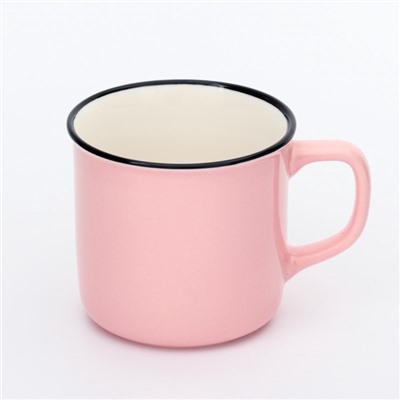 Кружка керамическая новогодняя «Счастлив дома», 210 мл, ручная работа