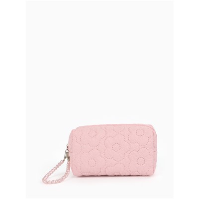 Косметичка женская «Цветочек», ручка из бусин, розовая