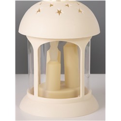 Светодиодная свеча в подсвечнике RISALUX «Свечи в звездах», LED-ночник, 1.5 Вт, 3×ААА, 12×12×23 см