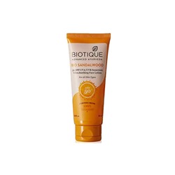 Biotique Sandalwood 50+ SPF UVA/UVB Sunscreen Ultra Soothing Face Lotion/ Биотик Сандаловое Дерево Солнцезащитный и Успокаивающий Лосьон 50+ SPF 50мл