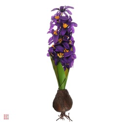 Цветок искусственный Гиацинт, пластик, 25см, 3 цвета