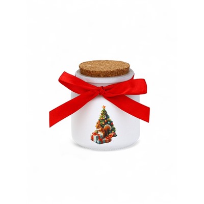 Свеча ароматическая в стакане «Новогоднего уюта и тепла», аромат мандарин