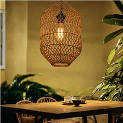 Светильник потолочный из ротанга «Эрвин», 1×120 Вт, Е27, 25×25×40 см