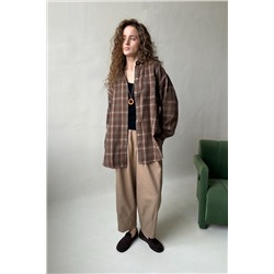 Рубашка женская  HUG077/13/Коричневый, бежевый