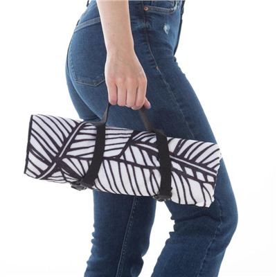 Полотенце пляжное с ручками Этель «Листья», 70×140 см, 250 г/м².100%п/э