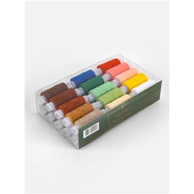 Нитки 40ЛШ, 200 м, набор 30 шт., разноцветные