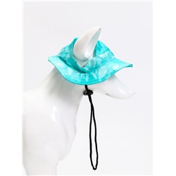 Панама для собак и кошек, размер M, ОГ - 35 см, вес 7-15 кг, бирюзовая