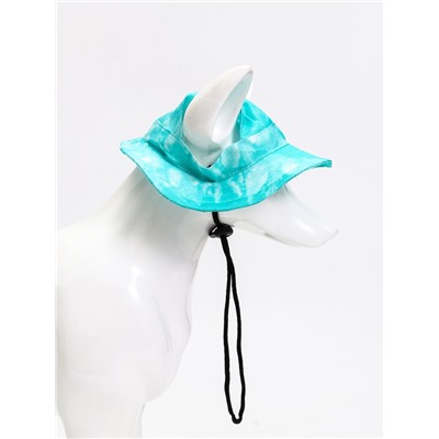 Панама для собак и кошек, размер M, ОГ - 35 см, вес 7-15 кг, бирюзовая