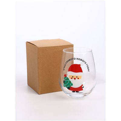 Стакан стеклянный новогодний «Счастливого нового года», 620 мл
