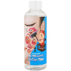 Elizavecca, Hell-Pore Clean Up, фруктовый тоник с АГК, 200 мл