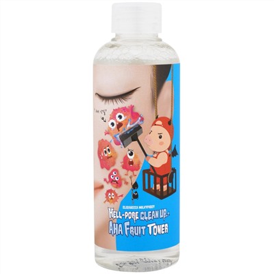 Elizavecca, Hell-Pore Clean Up, фруктовый тоник с АГК, 200 мл