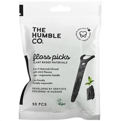 The Humble Co., 2-In-1 Floss Picks, Mint Flavor, 50 Picks