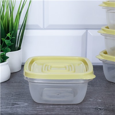 Салатник квадратный 5 штук 290 мл / P6 /уп 96/10x4 см