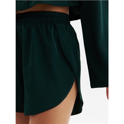 Пижама женская (рубашка, шорты) женская MINAKU: Home collection, изумруд, размер 42