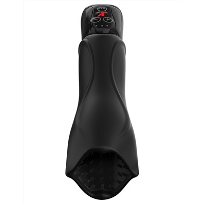 Черный вибромастурбатор-ротатор Vibrating Roto-Teazer