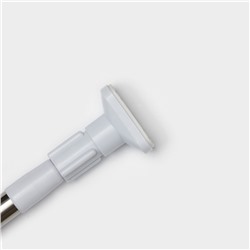 Карниз для ванной Доляна, телескопический, d=3 см,110-200 см, усиленный, нержавеющая сталь