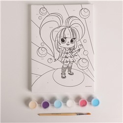 Картина по номерам для детей «Сладкая девчонка», 21×15 см