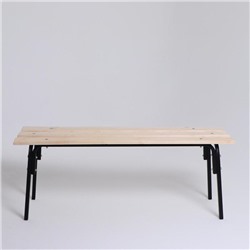 Лавка для сада и дачи «Хит», 118×33×45 см, дерево, металл