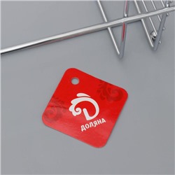 Полка для ванной Доляна «Бабочки», двухъярусная, 28×10.5×31 см, хромированная