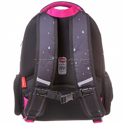 Рюкзак Ergonomic light "Радужное мороженое" 38х29х12,5см EVA материал нагрудная стяжка светоотраж. 1 отделение 2 кармана и 1 потайной на спинке