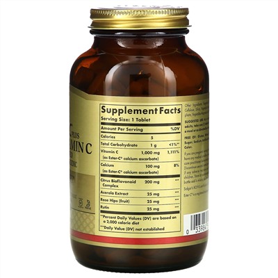 Solgar, Ester-C Plus, витамин C, 1000 мг, 180 таблеток