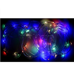 Электрогирлянда светодиодная Роса, 5 м, 50 ламп, цветная