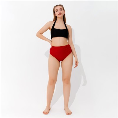 Плавки купальные слипы завышенные женские MINAKU, размер 56, цвет бордо