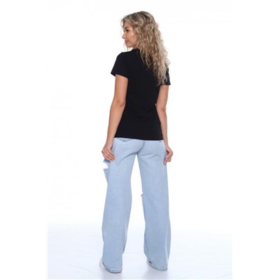 Футболка женская ФЖ047 (Черный)