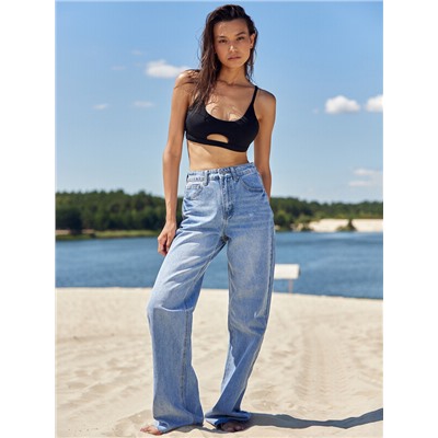 БРЮКИ ЖЕНСКИЕ ДЖИНСОВЫЕ 2024-DTW1301-1