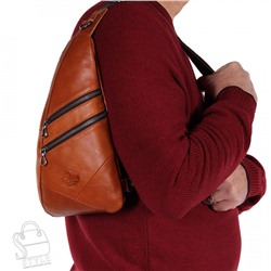 Рюкзак мужской кожаный  99012Z brown Zinimsk
