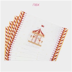 Салфетки сервировочные Доляна «Парк аттракционов», 4 шт., новогодние, 45×30 см