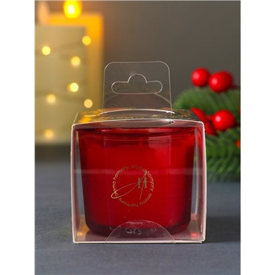 Ароматическая свеча новогодняя в стакане «Пряный апельсин», 60 г