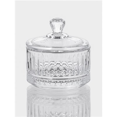 Икорница «Элизия» 6.5×7 см, с крышкой, стекло, прозрачная