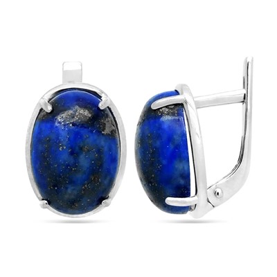 Серьги из серебра лазурит, СП13