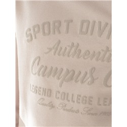 Свитшот из фактурного хлопка с авторским принтом