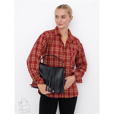 Сумка женская кожаная 2385-1Y black Polina&Eiterou