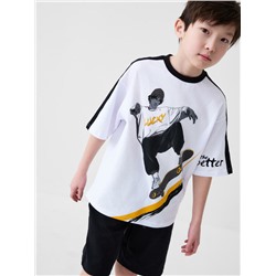 Комплект трикотажный для мальчиков: фуфайка (футболка), шорты