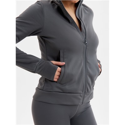 Рашгард на молнии с длинным рукавом женский Resport, размер 42, серый