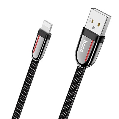 Кабель USB - Apple lightning Hoco U74 12W 120см 2,4A  (black)