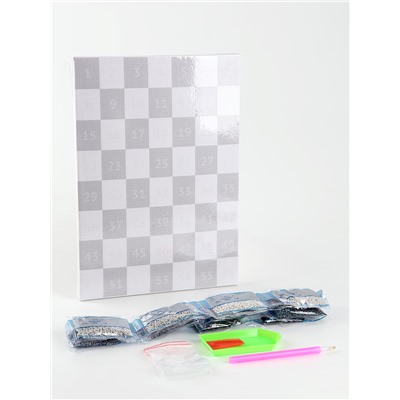 Алмазная мозаика по фото с полным заполнением «Gray», на холсте с подрамником, А4